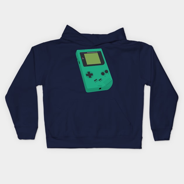 Retro Handheld Green Kids Hoodie by turpinator